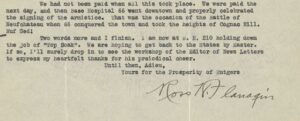 excerpt from typewritten letter